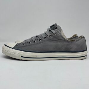 Converse Shoes Mens 10 W 12 Distressed Gray Canvas Chuck Taylor All Star Low Top